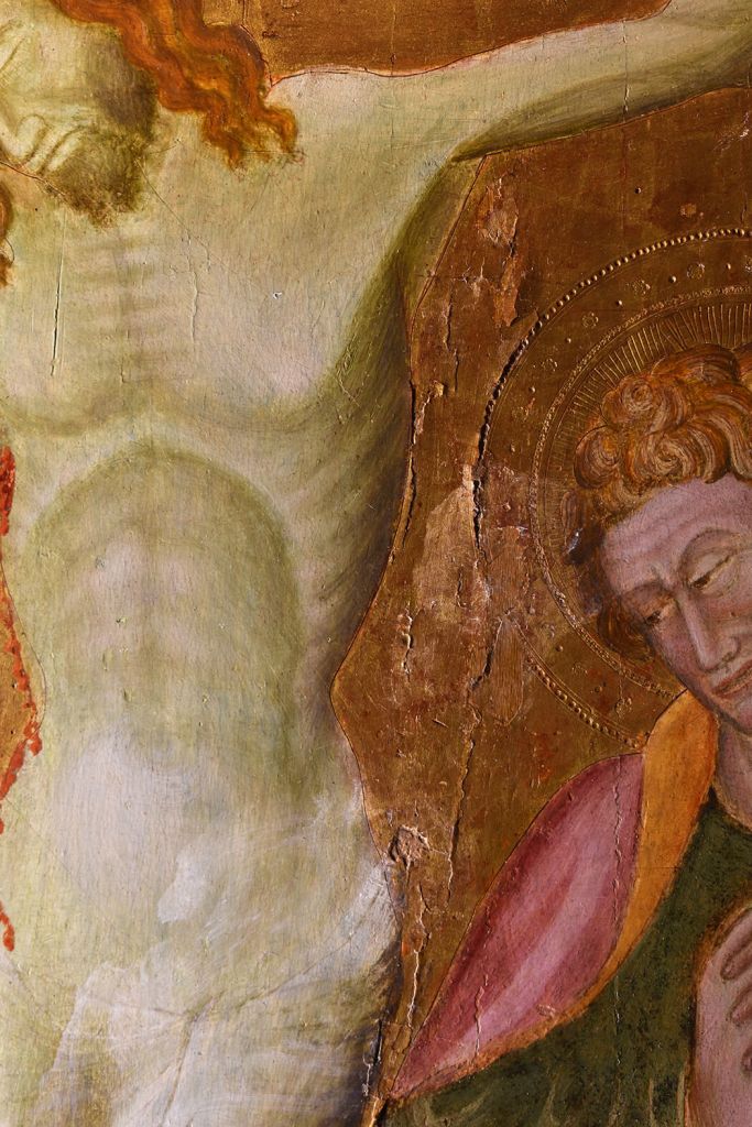Camerino - Crucifixion lifting of paint layers